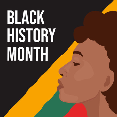 flat vector black history month illustration designのイラスト素材