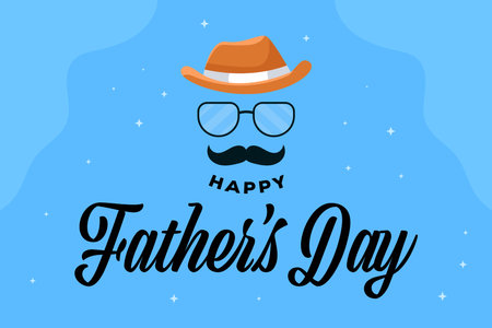 happy father's day background illustration in flat styleのイラスト素材