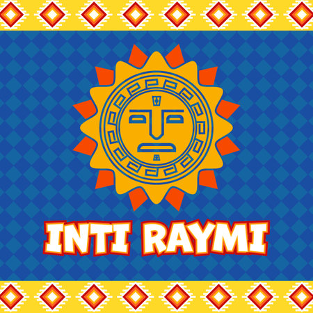 inti raymi festival of the sun illustration designのイラスト素材