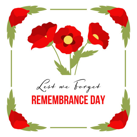 lest we forget remembrance day illustration designのイラスト素材