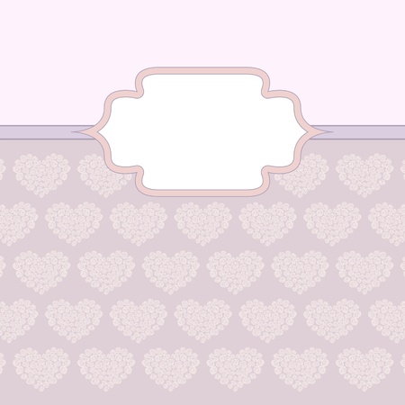 hearts made of roses valentine card のイラスト素材