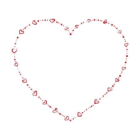 heart shaped beads のイラスト素材