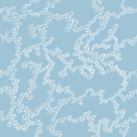 abstract cubes geometric seamless pattern のイラスト素材