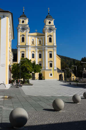 Collegiate Church in Mondsee, Austriaの写真素材