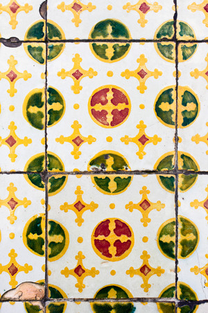 Traditional portuguese tiles, azulejos, in Porto の写真素材