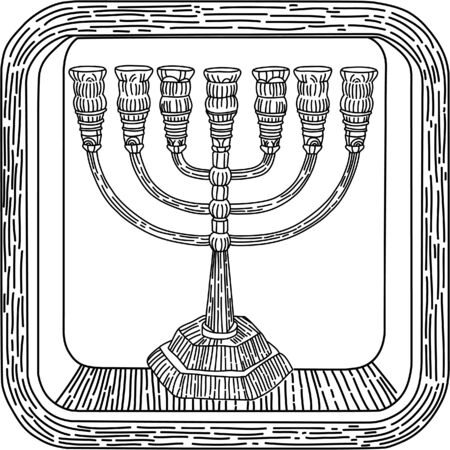 Icon  the Jewish religious symbol of Judaismのイラスト素材