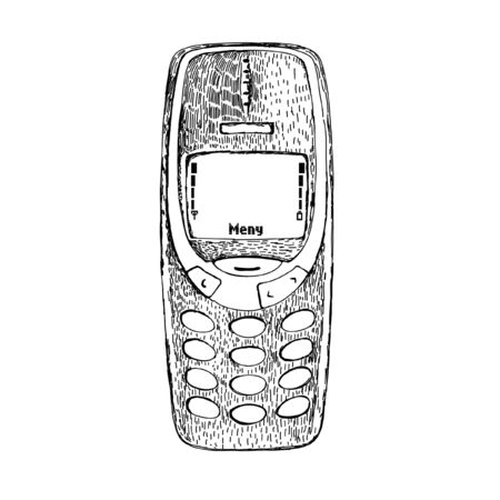 retro mobileのイラスト素材