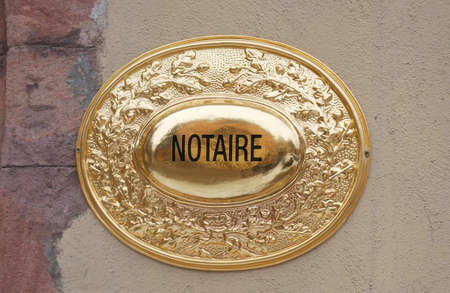 Notary Sign in Parisの写真素材