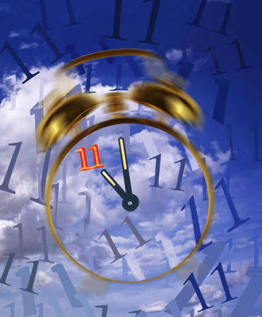 Time Concept with Alarm Clock, Composite Image
