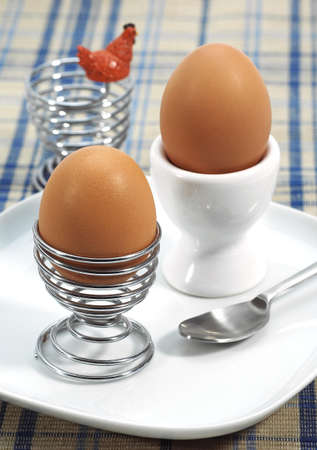 Soft-Boiled Egg with Egg Cup for Breakfast