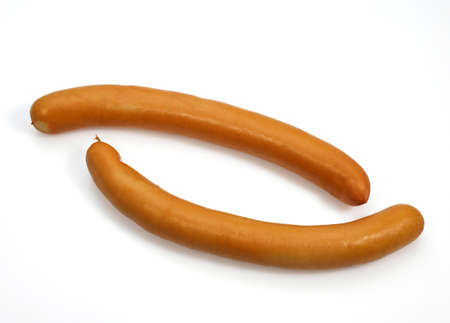 Strasbourg Sausages against White Backgroundの写真素材