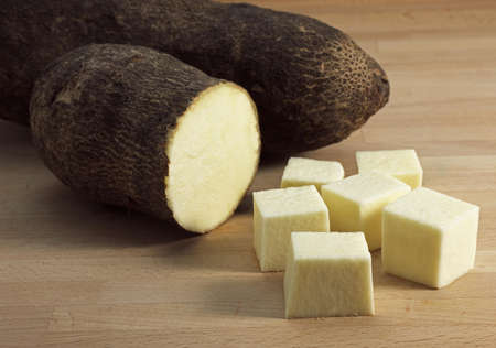 Yam, ioscorea sp, Vegetable ready to be Cookedの写真素材