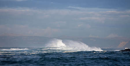 COAST AT HERMANUS IN SOUTH AFRICA, INDIAN OCEAN