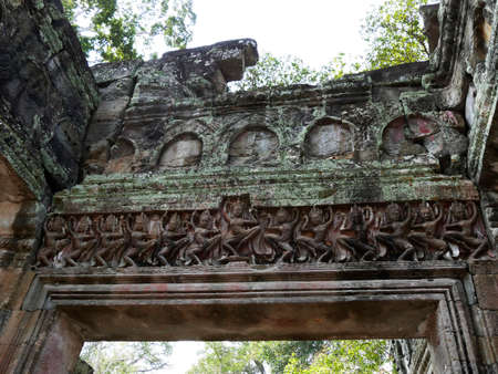 Preah Khan Temple, Siem Reap Province, Angkor's Temple Complex Site listed as World Heritage by...