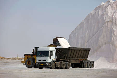 SALTWORKS NEAR WALVIS BAY, NAMIBIAのeditorial素材