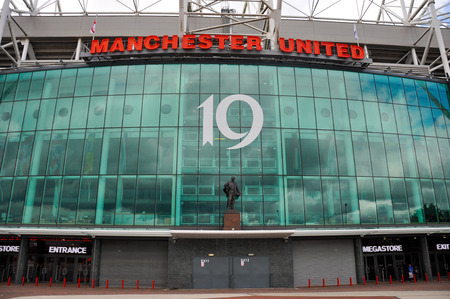Manchester, UK, August 21, 2011: Manchester United mega store, located in front of it's stadiumのeditorial素材