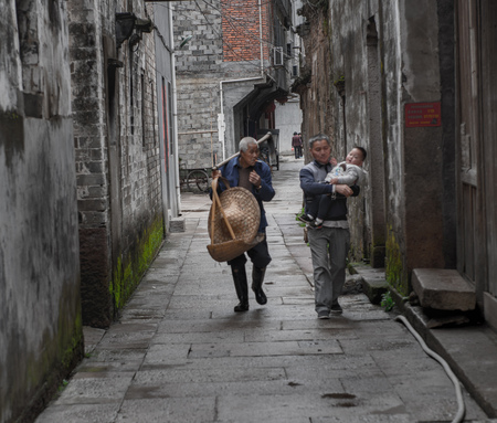 China Zhejiang Lishui Jinyun Heyang Villageのeditorial素材