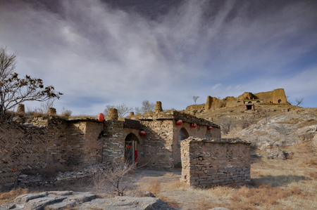 Buildings in Shanxi laoniuwanのeditorial素材