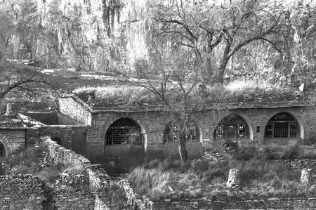 Ancient house at laoniuwan fort villageのeditorial素材
