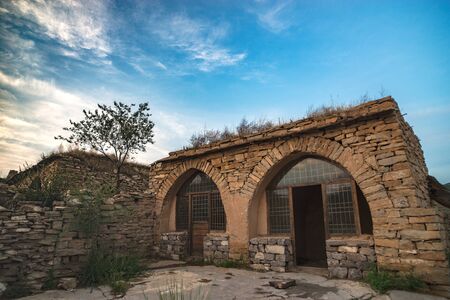 Exterior view of an ancient architectural buildingのeditorial素材