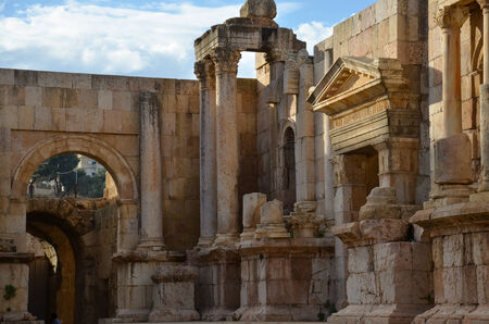 Inside the South Theatre  Jerash, Jordan の写真素材