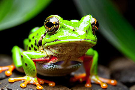 Red-eyed tree frog (Agalychnis callidryas)の素材