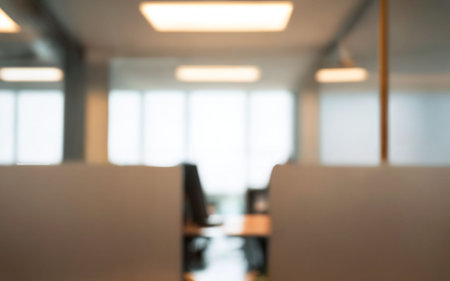Abstract blur office interior for background - Vintage filter effect processing style picturesの素材