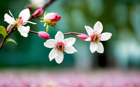 cherry blossom with bokeh background, shallow depth of fieldの素材