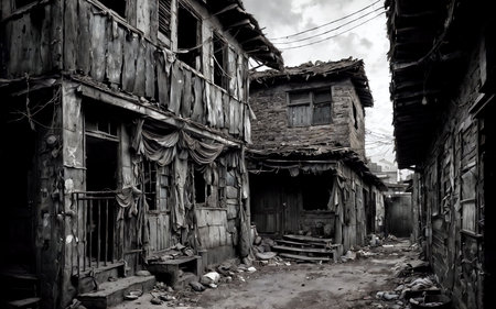 Abandoned house in Bhaktapur, Kathmandu, Nepalの素材