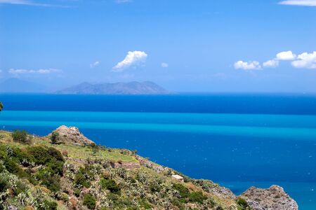 Rocky coast, Tindari, Sicilyの写真素材