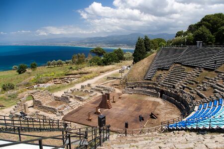 Classical old amphitheatre, Sicily, Italy