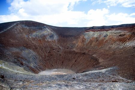 Grand Crater, island Volcano, Lipari Islands, Sicilyの写真素材