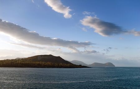 Sea view of Lipari islands, Italyの写真素材