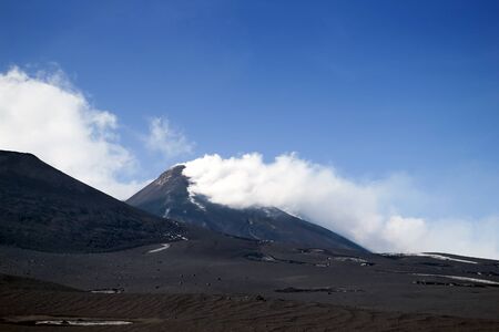 Peak of mount Etna, Sicily, Italyの写真素材