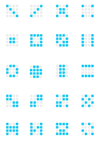 Blue vector set of assorted signsのイラスト素材