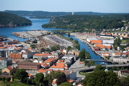 Aerial Fredriksten view, Norwayの写真素材