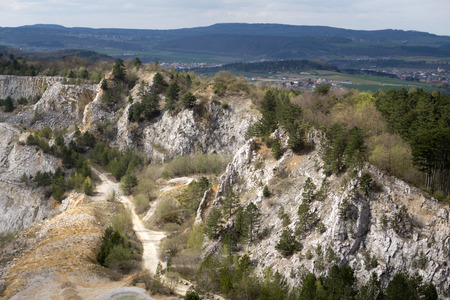 Limestone mine, Koneprusy, Czech republicの写真素材
