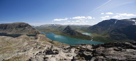 Besseggen Ridge in Jotunheimen National Park Norwayの写真素材
