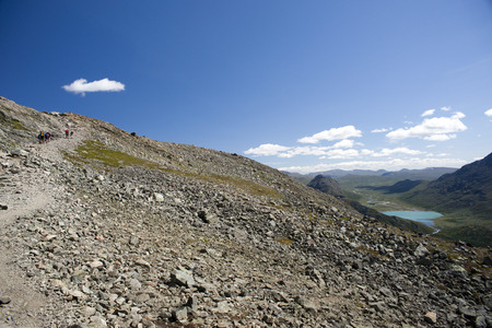 Besseggen Ridge in Jotunheimen National Park, Norwayの写真素材