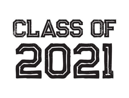 Seniors Class Of 2021 Text Vector, T shirt Designのイラスト素材