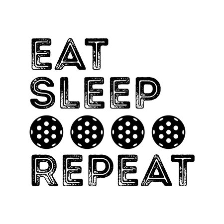 eat sleep repeat pickleball tshirt designs vectorのイラスト素材