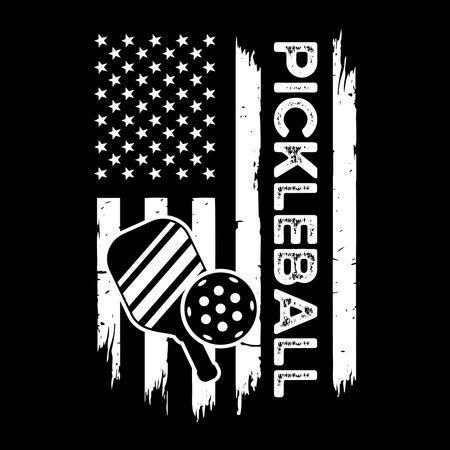 american flag, usa flag pickleball tshirt designs vectorのイラスト素材