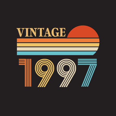 1997 vintage t shirt design vectorのイラスト素材