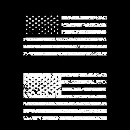 American flag with ink brush paint textured isolated on png or transparent background,Symbols of USA , template for banner,card,advertising ,promote,ads, web design, magazine, news paper,vectorのイラスト素材
