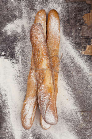 French Bread. Photo of food on a dark background