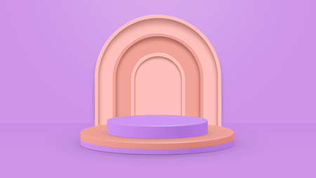 3d podium platform product display backgroundのイラスト素材