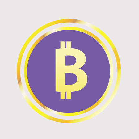Bitcoin flat symbol, bitcoin  , cryptocurrency.のイラスト素材