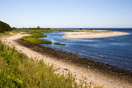 The Peaceful Shoreline.  The peaceful quiet gem of Long Island, New york the Nissequogue river.の写真素材