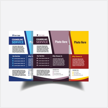 Counseling service flyer design vector templetのイラスト素材