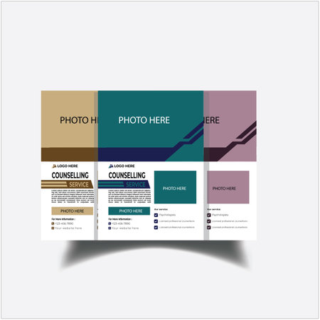 Counseling service flyer design vector templet | | without phot flyer design templatesのイラスト素材
